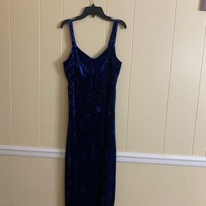 Jessica Simpson Deep Navy Velvet Maxi Slip Dress